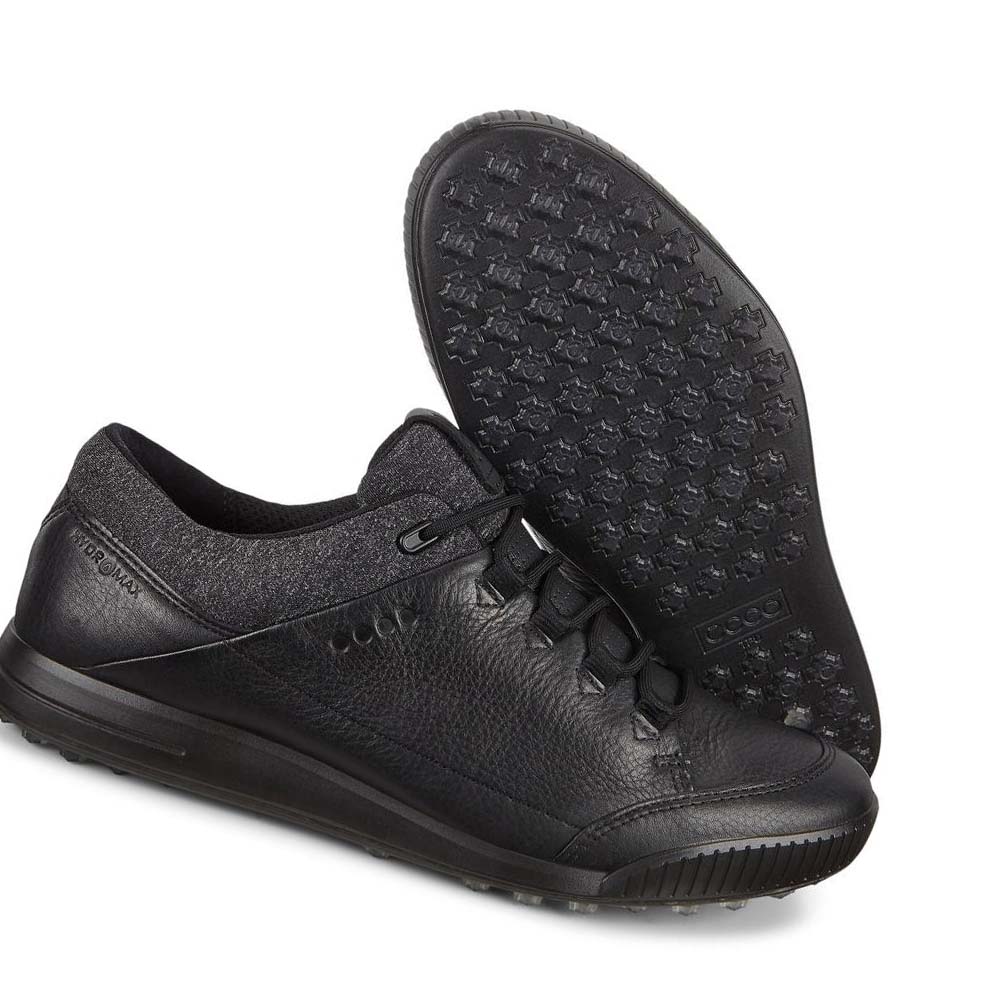 Men's Ecco Street Retro Golf Shoes Black | Canada 558QMA